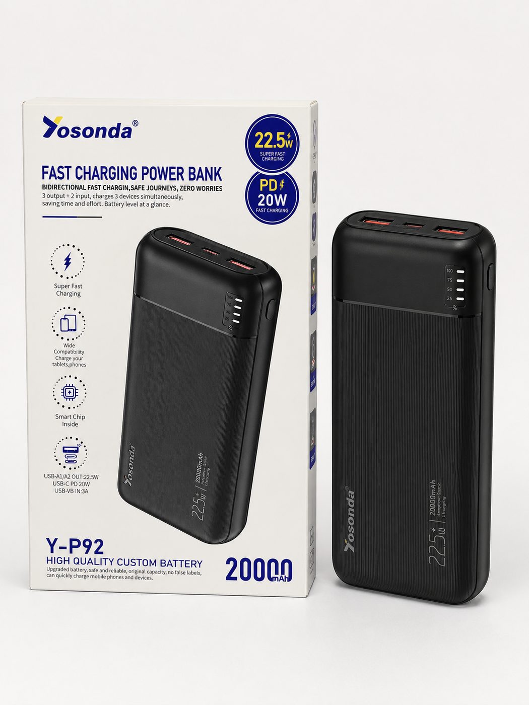 پاور بانک YOSONDA مدل Y-P92 2000