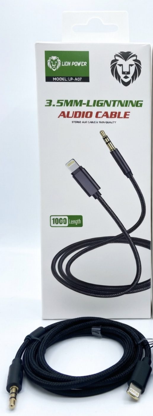 کابل AUX لایتنینگ LION POWER  LP-A07
